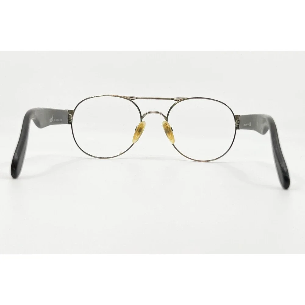 Web Eyeglasses Mens Gold Brown Fair 2003 Aviator Double Bridge Italy Medium